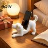 PLA Plastic Phone Holder Puppy Cell Holder, Decorative Smartphone Mount, Mobile Hand Free Movie Watching Stand Ornament for Office Table Home