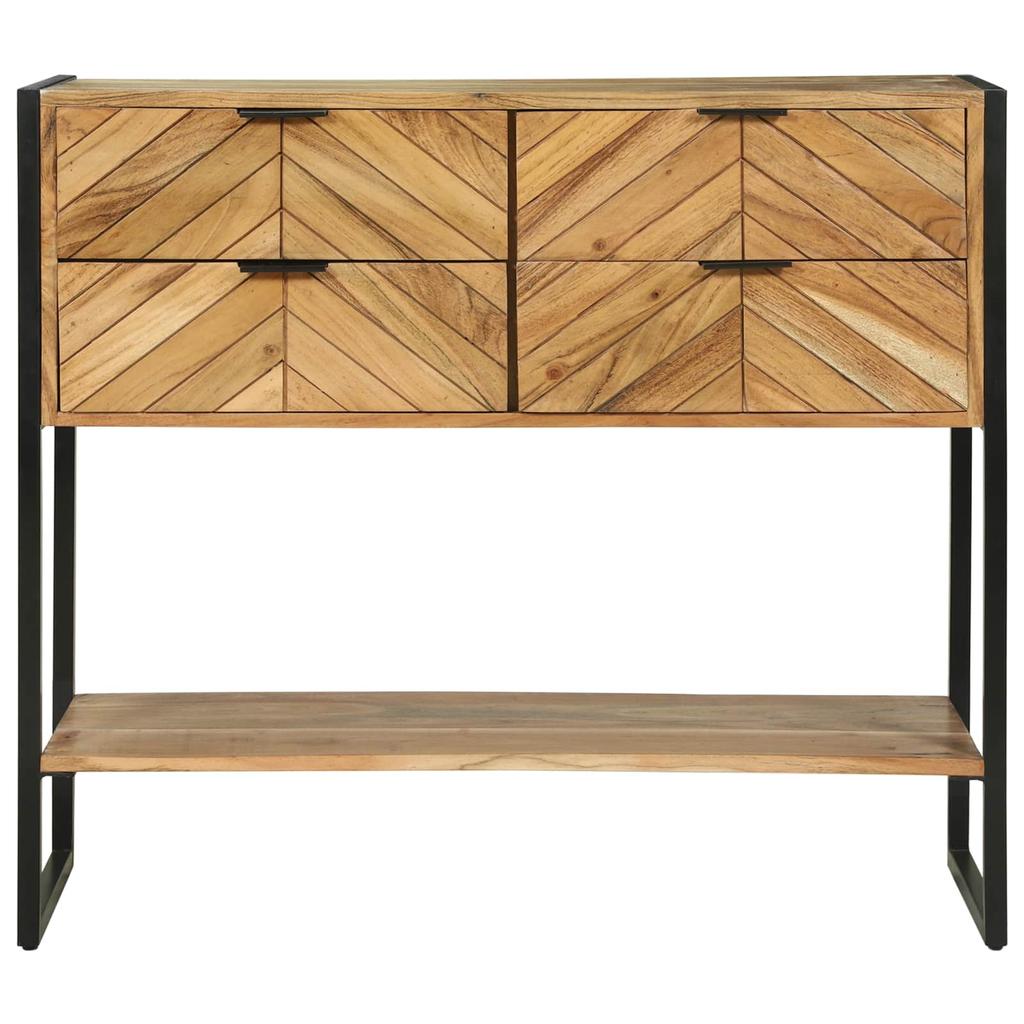 Console Table Brown 90 x 35 x 80 cm Solid Wood Acacia