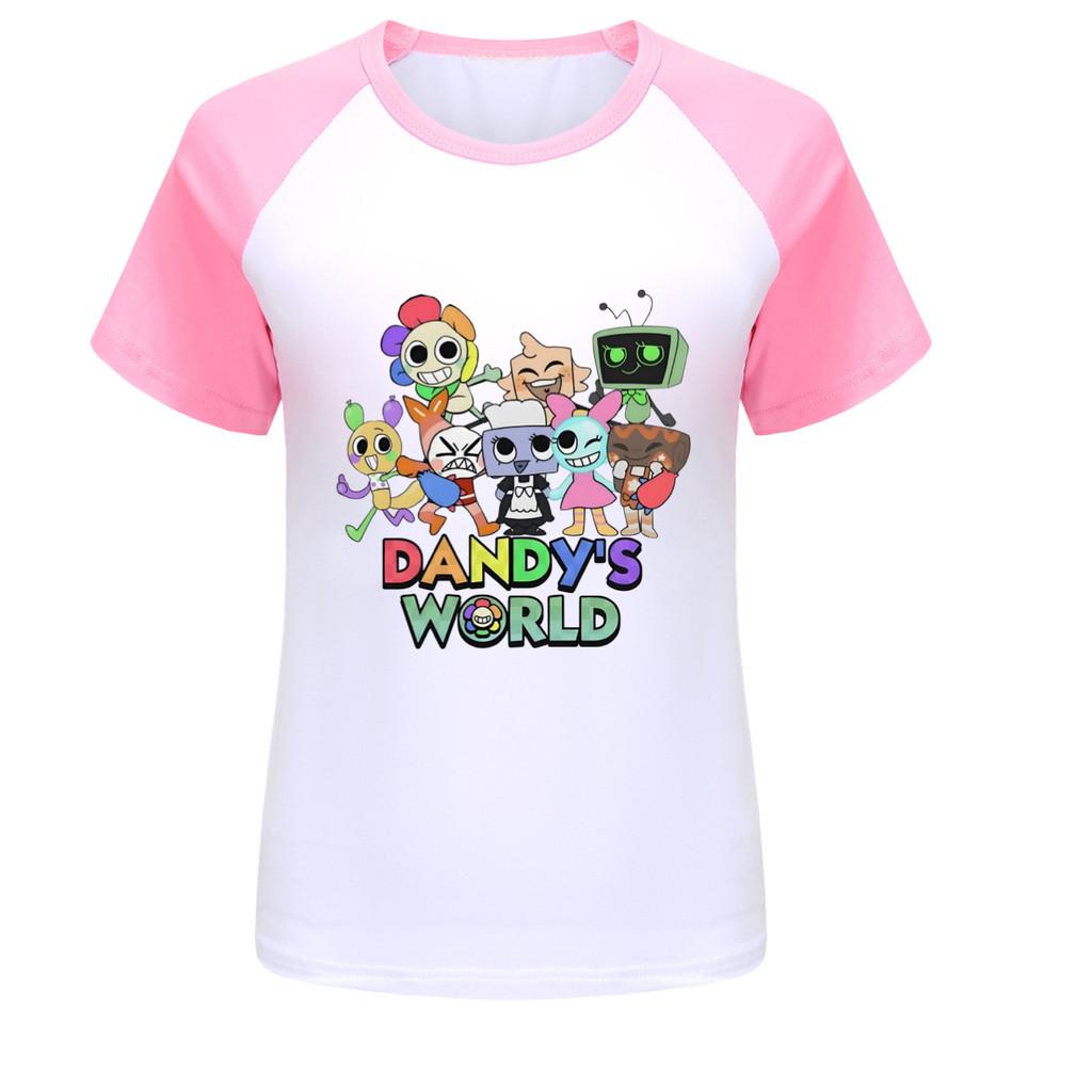 5407 Kid Boy Girl Dandy World Print Raglan Sleeves T-Shirt