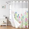 Handon Plant Flower Double-Layer Polyester Shower Curtain