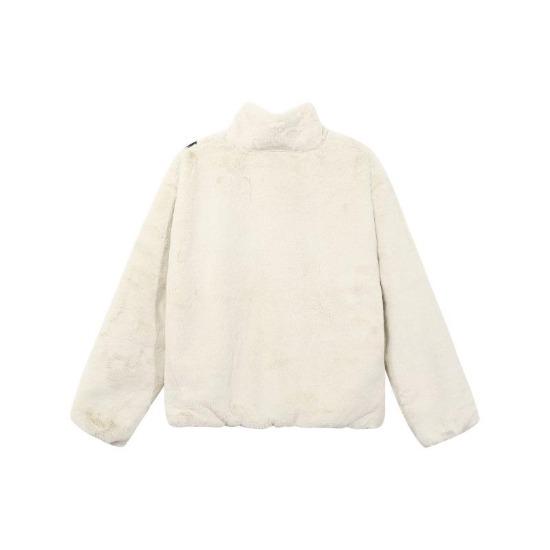 Nike Jachetă colorblock cu logo mare, sport, caldă, blană artificială Jachete pentru femei, alb DM1760-238