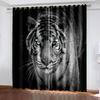 3D Printed Rose Lion Tiger Wolf  Animal Shading Window Curtain for Children's Living Room Bedroom Kicthen Door Hall Home Decor