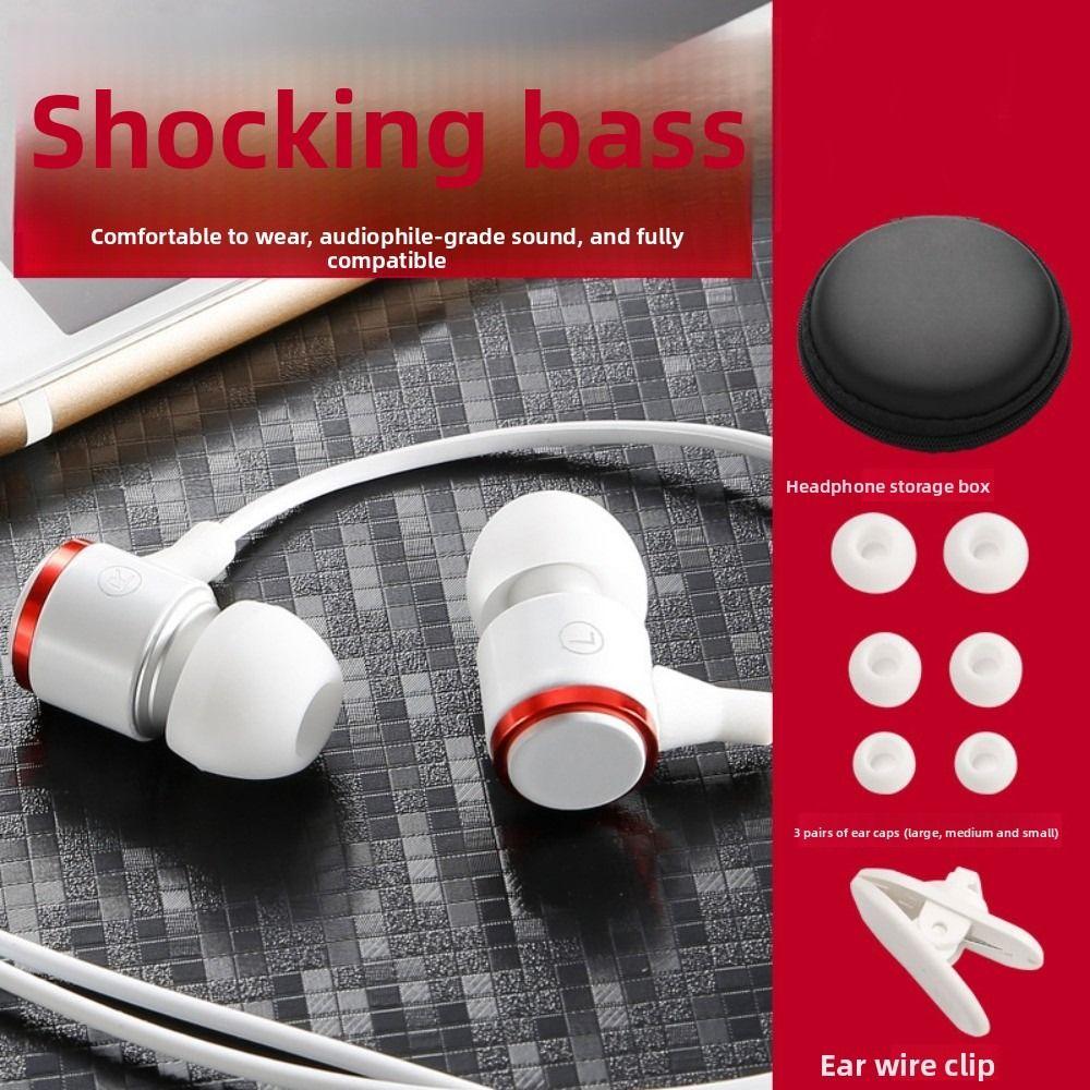 3.5mm Wired Earphone HiFi Stereo Wired Headset Stereo Wired Earbuds in Ear Earphones Running