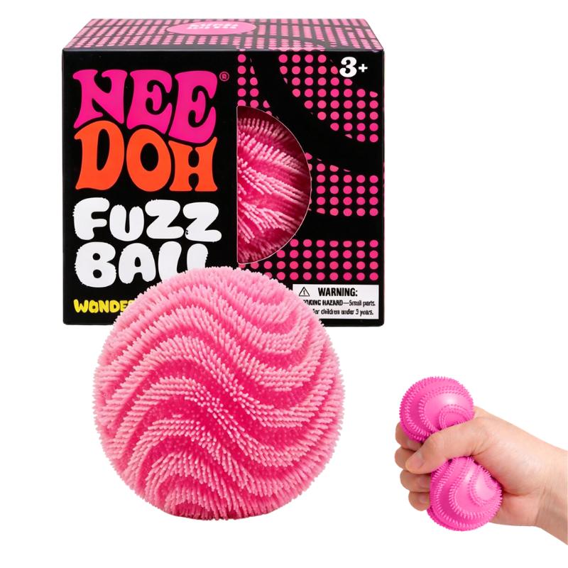 Schylling Nee Doh Bola de Fuzz Olas Caja Sorpresa Sensorial Apretable Alivio del Estrés Juguete para Mover