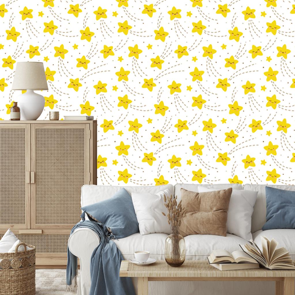 Joyful Stars Wallpaper for Living Room and Bedroom 50x1000