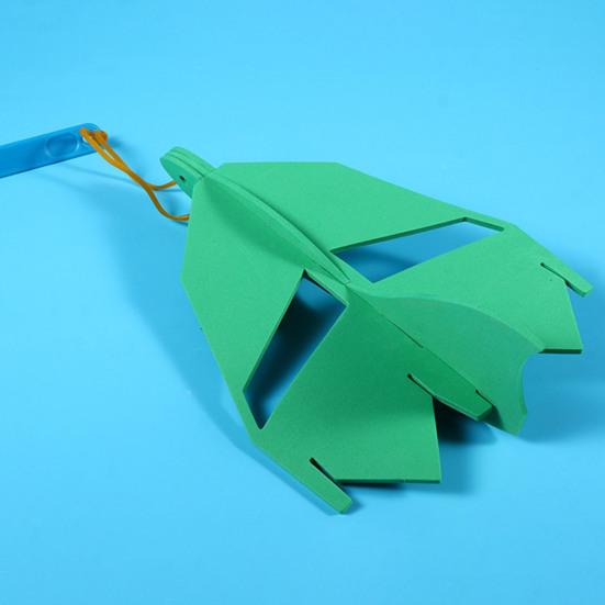 1 Set DIY Stunt Catapult Airplane Toy Kit Handmade EVA Puzzle Launching