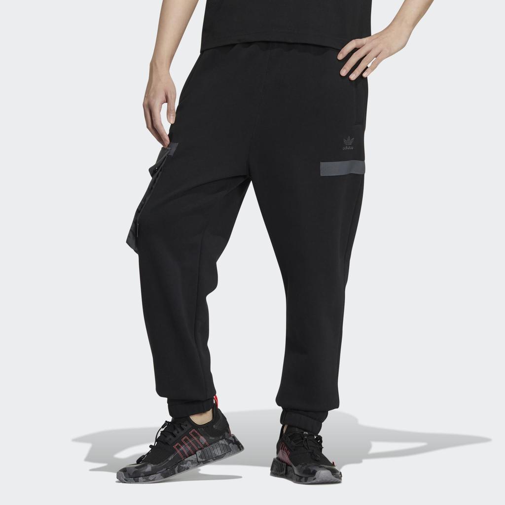 Adidas Originals Trefoil Colorblock Pocket Logo Joggers Men Bottoms Black IC8147