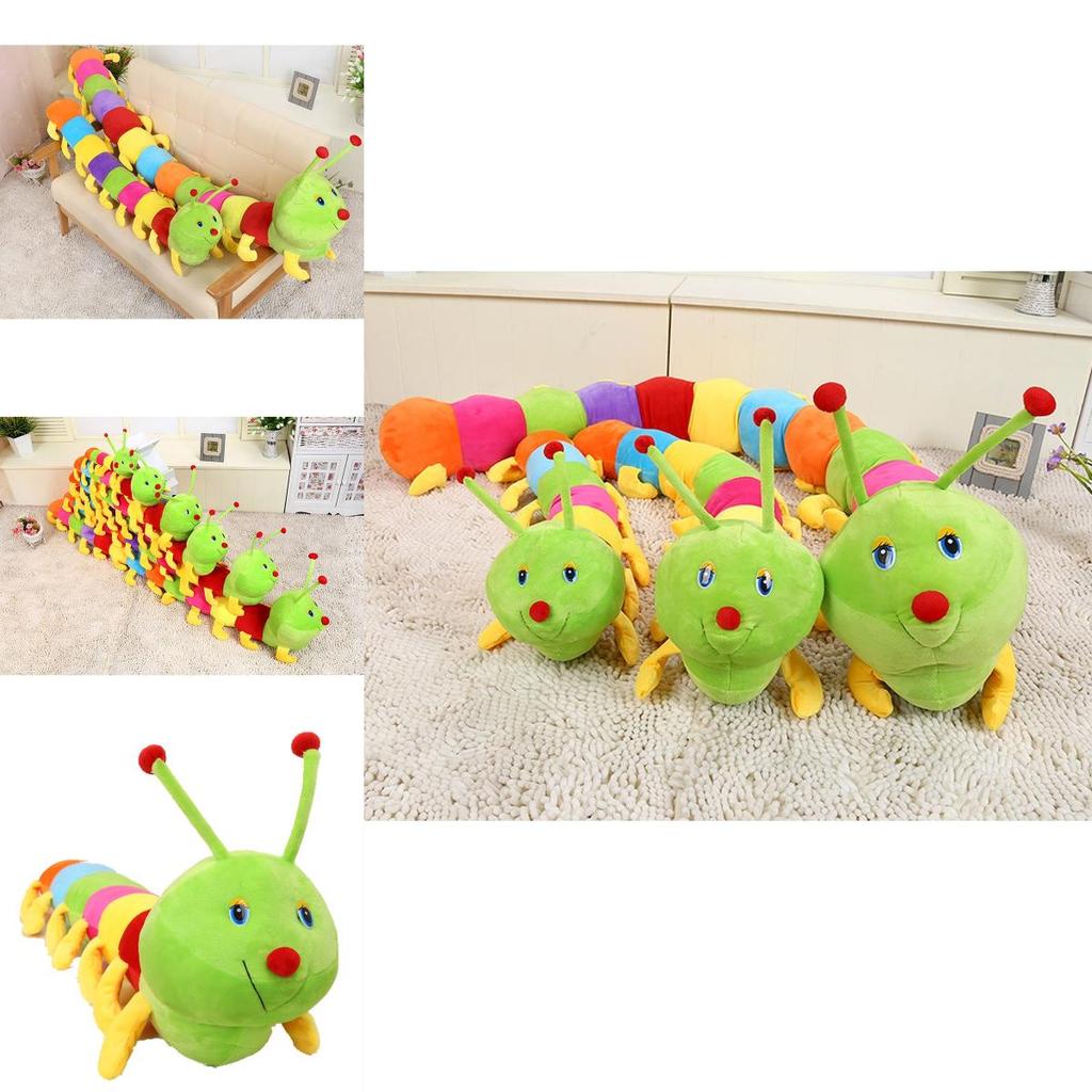 Peluche Bruco Colorato Morbido e Coccoloso Compagno per Bambini e Adulti