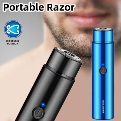Mini Elektrikli Tıraş Makinesi Erkekler Taşınabilir Tıraş Makinesi USB Şarj Yüz Sakal Tıraş Makinesi Jilet