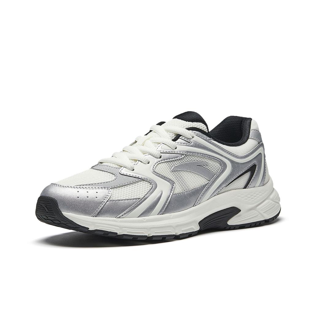 Anta AT952 V5 Comfortable Sports Shock Absorbing Wear Resistant Low Top Casual Running Shoes Men sneaker White Silver Black 912625592-2