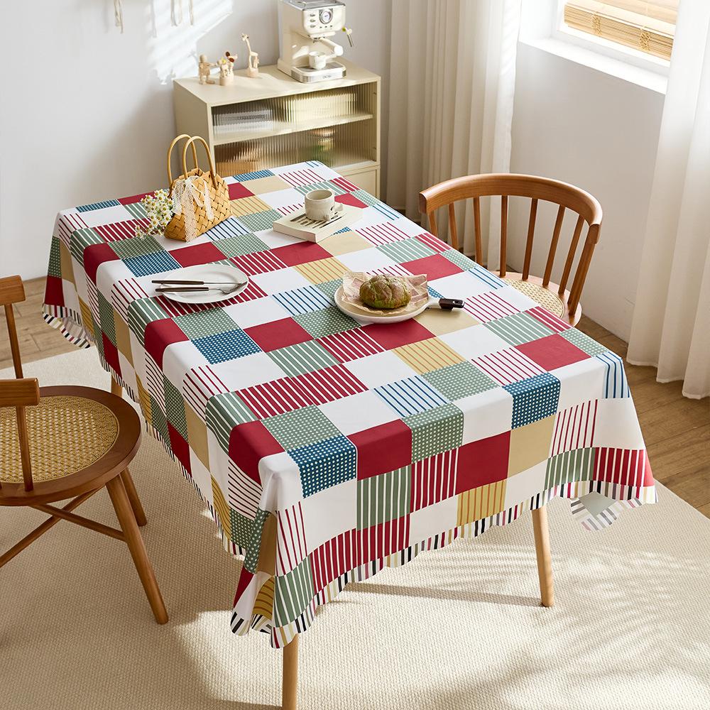 Retro Table Cloth Simple National Waterproof Table Mat Light Luxury High-End Coffee Table Cloth