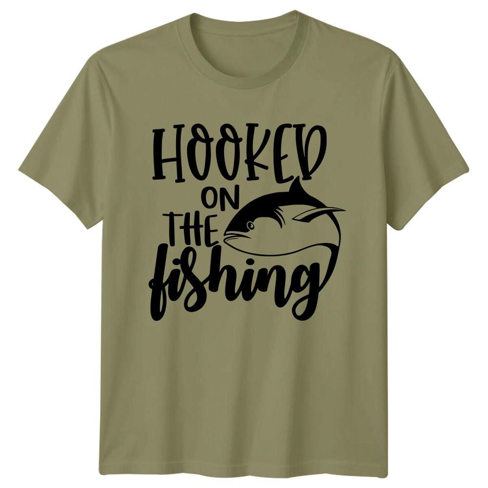 Hooked On The Fishing Hobby Unisexs TShirt Fish Graphic Tee