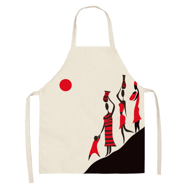 Cooking Baking Apron Home African Women's Pattern Apron Children's House Cleaning Barista Apron Men's and Women's Kitchen Apron