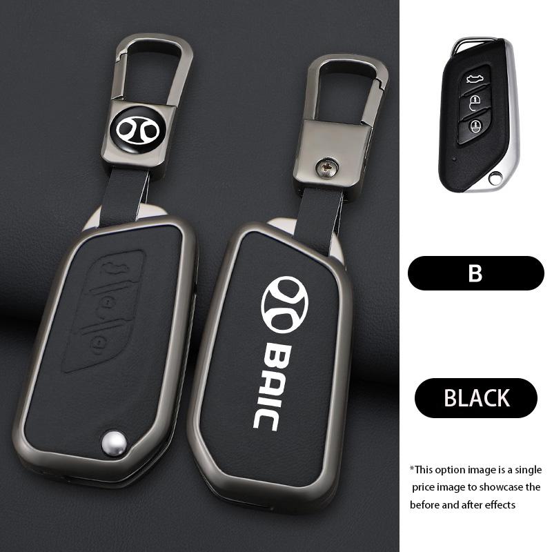 

Zinc Alloy Car Key Case Cover Fob For Baic Senova X25 X35 X55 X65 D50 For Changhe Q25 Q35 A6 Auto Accessories Holder Protective