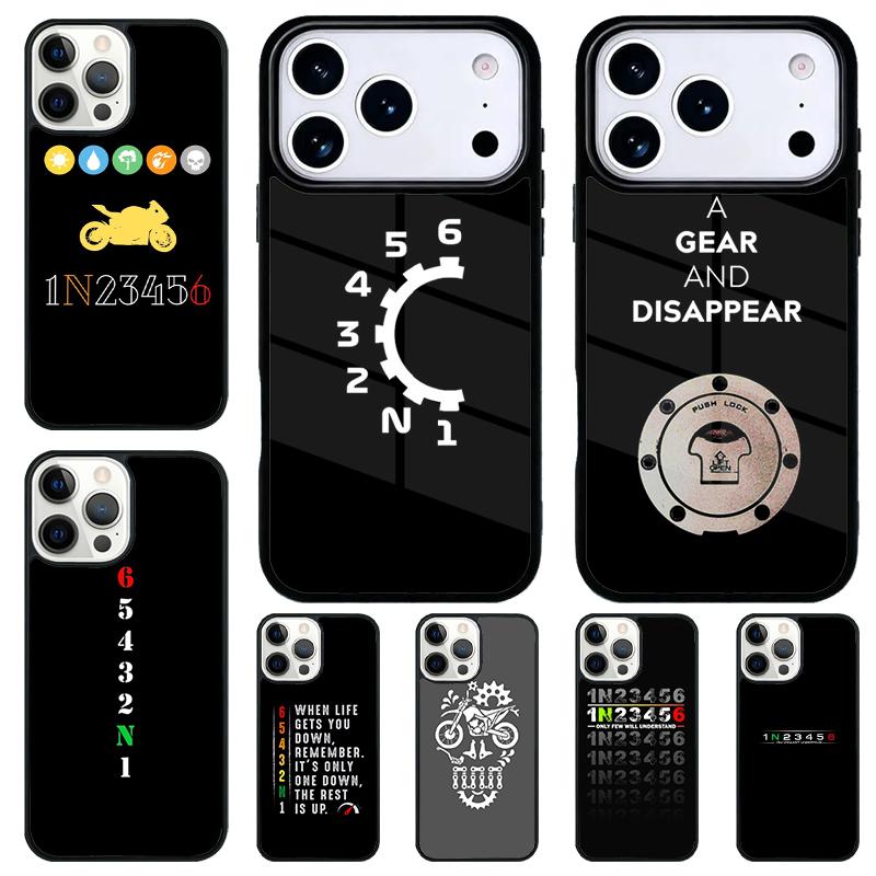 Motorcycle Gear Shockproof Phone Case for iPhone 17 Air 16e 15 11 12 14 13 Pro Max Cover Coque