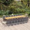 17-piece Garden Dining Set and Braided Resin Cushions