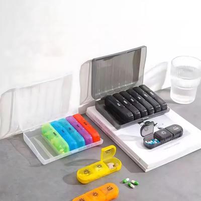 Weekly Pill Organizer with 21 Grids Easy Open Organizer Flip Cover Leak Proof Travel Safe Pill Box for Health