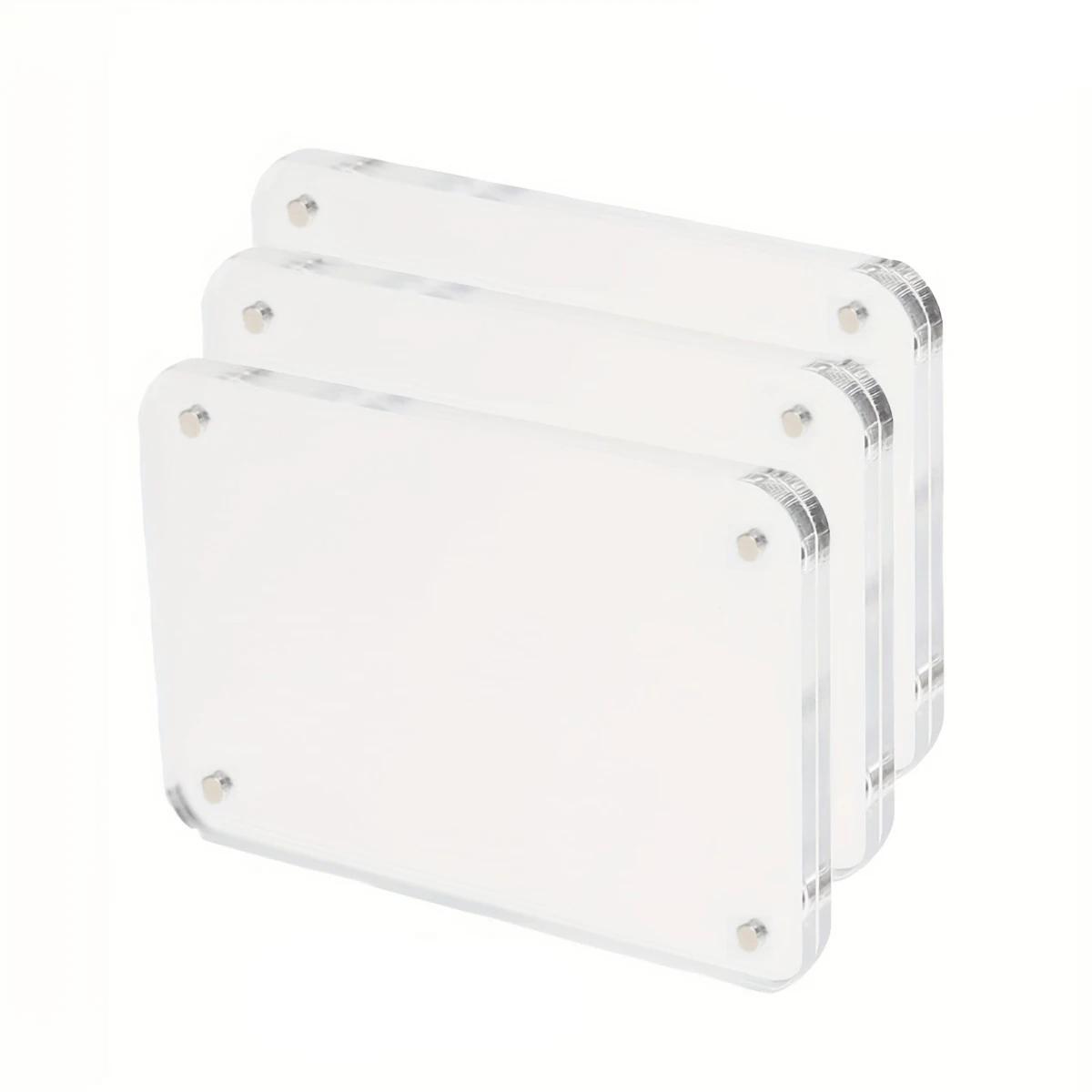 

ISGTDRM Acrylic Refrigerator Magnetic Frame, Clear Reversible Refrigerator Magnet Photo Frame, Display Frame, For Fujifilm