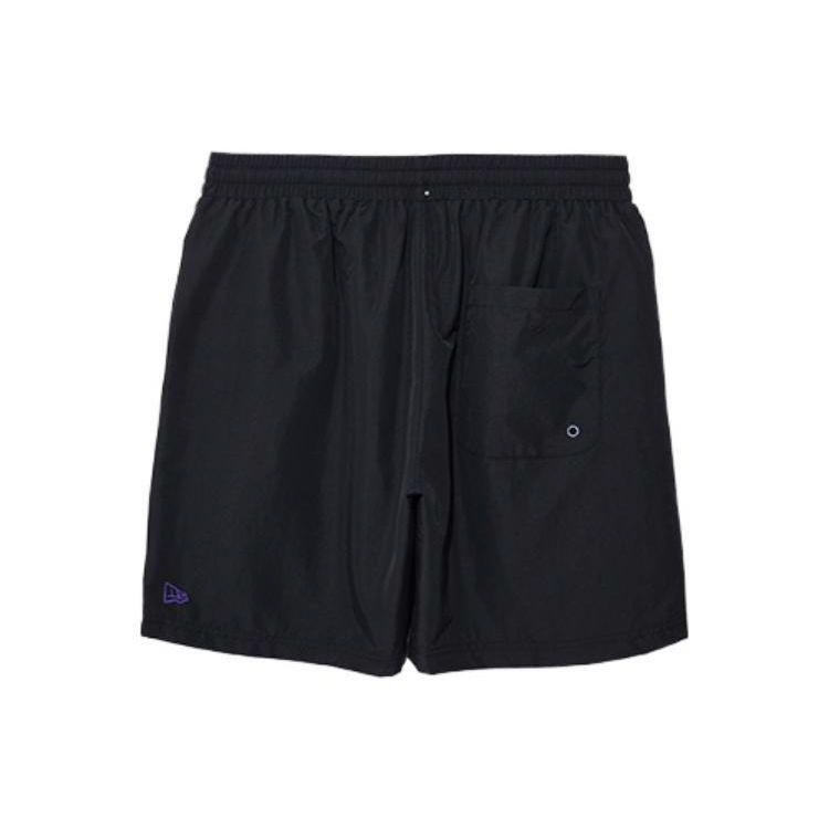New Era Solid Woven Sports Casual Shorts Unisex Shorts Black 13086648