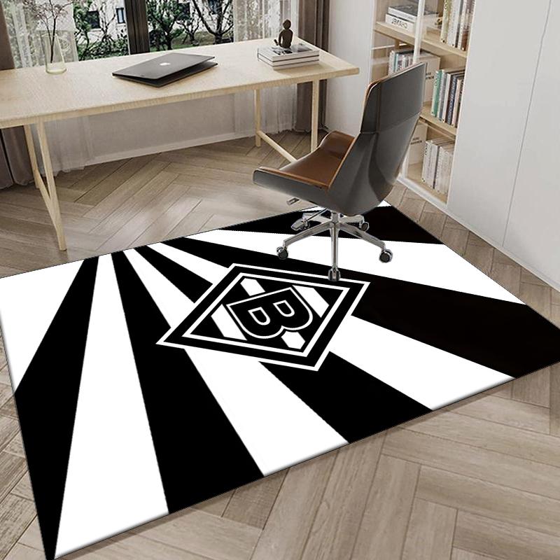 1PC Monchengladbach Emblem Rug Game Carpet, Floor Mat for Bedroom Living Room Entryway Rug, Home Decor Idea Gift for Christmas birthday