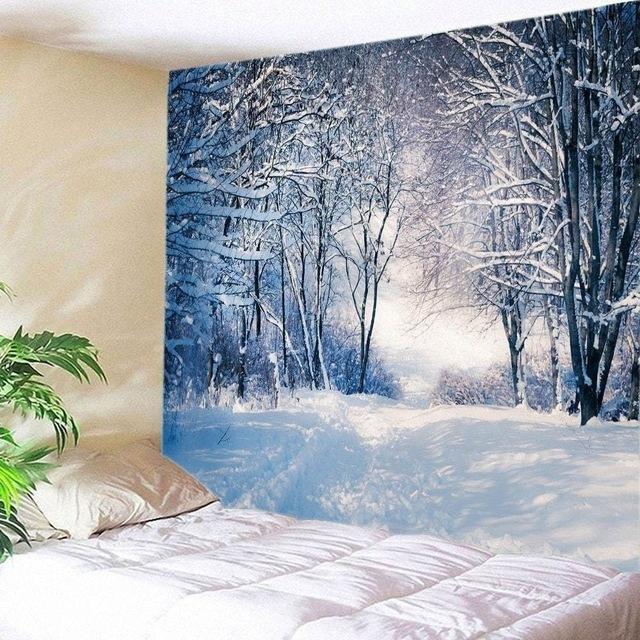 Home Decor Forest Maple Leaf Red Leaves Tapestry Landscape for Room Decor Wall Blanket Curtain for Bedroom Decoration Mural