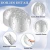 120 Pieces Silver Paper PlaceMats Glitter Diamonds Round Disposable Table Mats Decorative Paper Mats for Dining Wedding Birthday Silver Glitter