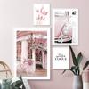 Profumo di rosa rosa, auto, bicicletta, telefono, citazione, arte murale, pittura su tela, poster e stampe nordici, quadri da parete per l'arredamento del soggiorno