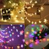 Stars Snowflakes Outdoor Solar Led String Lights For Holiday And Event Decoration