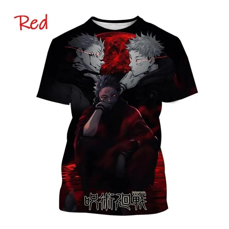Japonské anime Jujutsu Kaisen 3D potisk tričko Harajuku pánské/dámské ležérní tričko s krátkým rukávem streetové cool