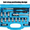 Complete Valves Seat Repair Tool Set 17pcs Heavy Duty Automotive Maintenance Kit with Storage Box for Fuels Injectors