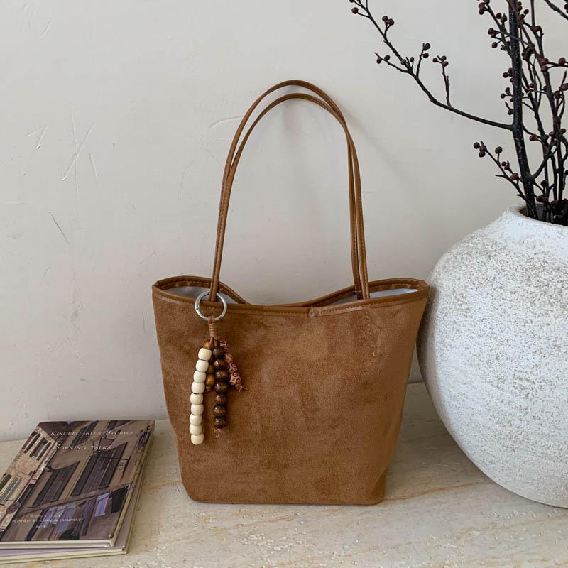 Suede Bag Women's Large Capacity 2025 New Autumn and Winter Versatile Casual Shoulder Bag Matte Retro Commuter Tote Bag