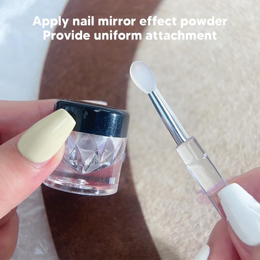 10pcs Comes With Protective Cover Chrome Powder Applying Stick Durable Manicure Auxiliary Tools