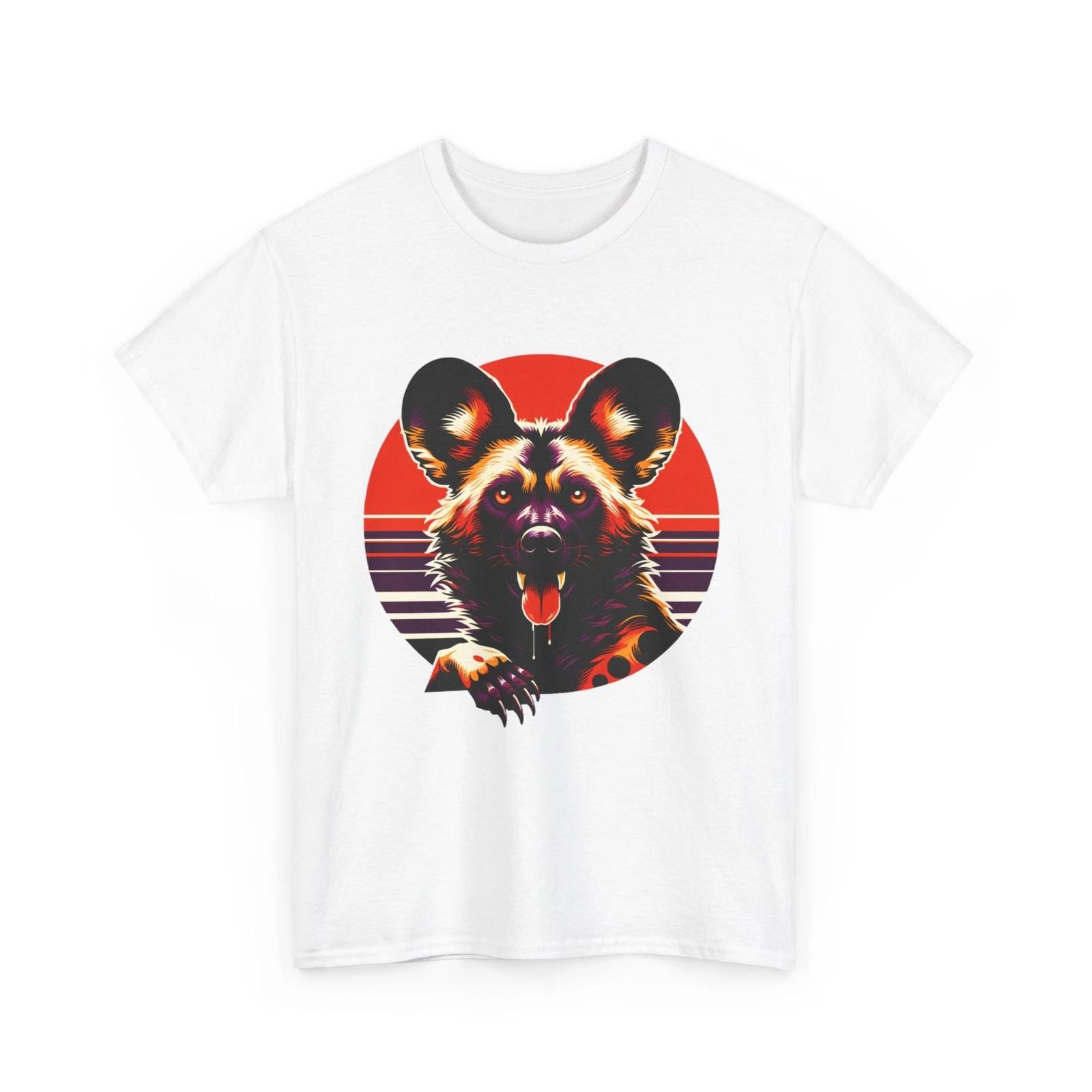 Random Weird Unisex Adult T Shirt African Wild Dog Vampire Ukiyo-e Art Obscure 2XL