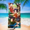 New Anime Character Printed Microfiber Beach Towel Quick Dry Water Absorbent Bath Towel