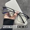 Men Women Double Beam Minus Diopter Eyewear Anti-Blue Ray Myopia Glasses Retro Near Sight Eyeglasses Trend Prescription Glasses