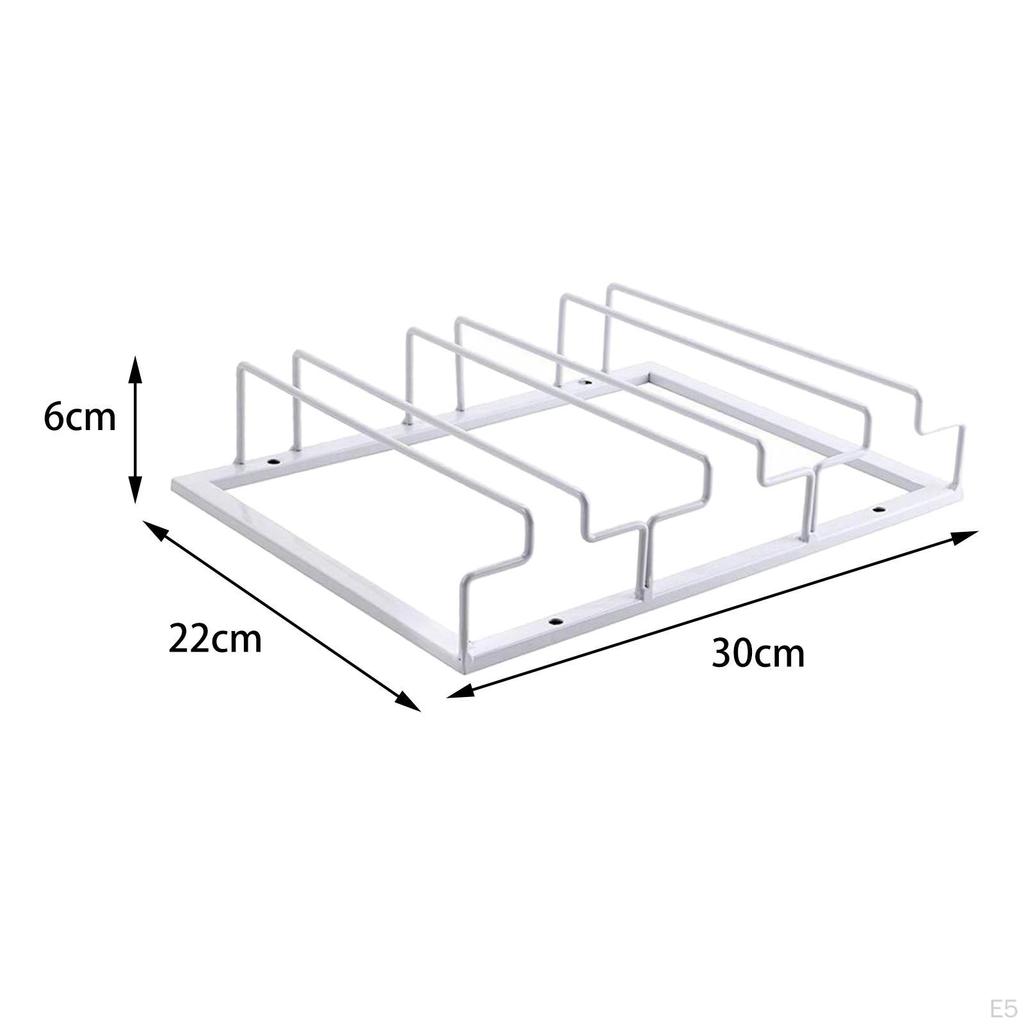 Hanging Stemware Holder Rack Metal Glass Organizer 3 Rows Organization Storage under