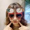 Luaus Party Sunglasses Wine Glasses Eyeglasses Funny Hawaiian Glasses Tropical Photo Prop Beach Party Supplies Decoration