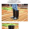 Men's Black Non-Slip Wear-Resistant High-Top Construction Rubber Rain Boots
