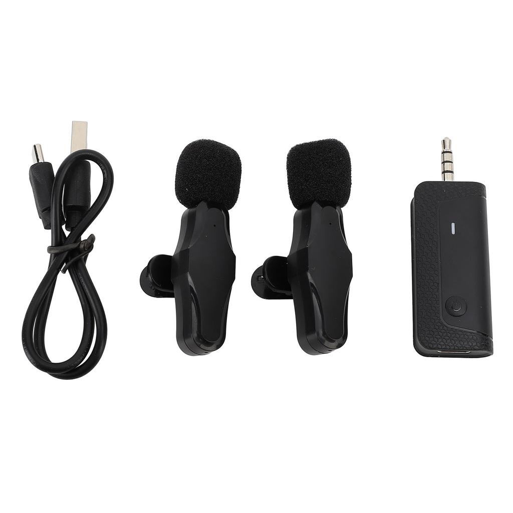 Wireless Microphones Clear Sound High Sensitivity Noise Reduction Lavalier Microphones for Live Streaming