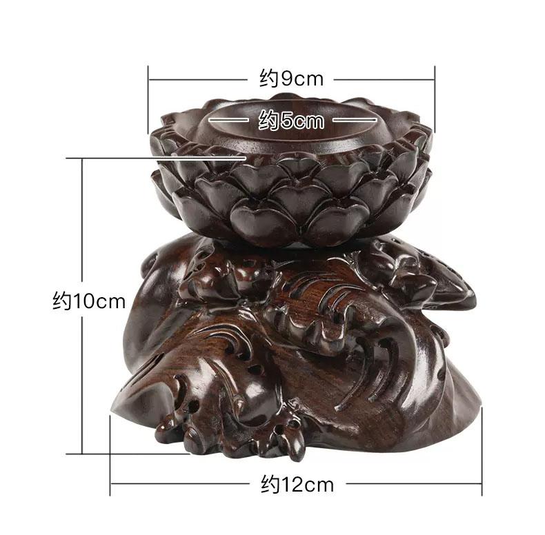 

Solid Wood Round Root Carving Base, Cultural Toy Walnut Base, Mahogany Spherical Decoration, Gourd Base, Ball Bracket світло-сірого кольору