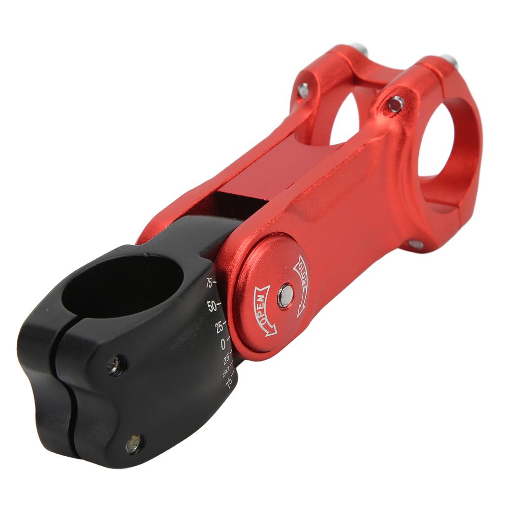 Adjustable Bike Hollow Stem CNC Machining Bicycle Handlebar Extender for Mountain Road Bike Red and