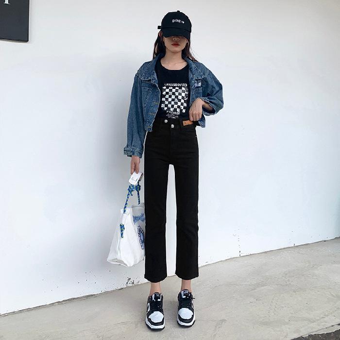 Jeans for Women In Autumn, Slim High Waist, Cropped Pants for Women In Autumn, Versatile Slim Fit and Loose
