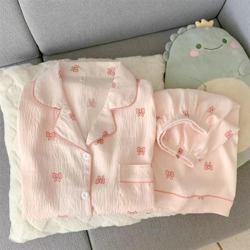Sommer neue Pyjamas Damen kurzärmelig Shorts dünne Wolkenbaumwolle Cartoon niedlich große Größe Koreanische Version Loungewear