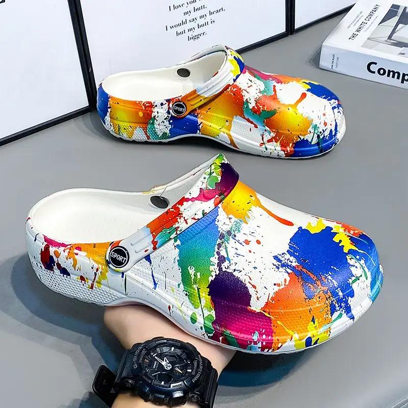 Fashion Male Slipper Platform Beach Hole Y2k Elegant Fun Men's Shoe Designer Luxury Original Cheap Shoes Liquidation 2025 Fashi Slideson