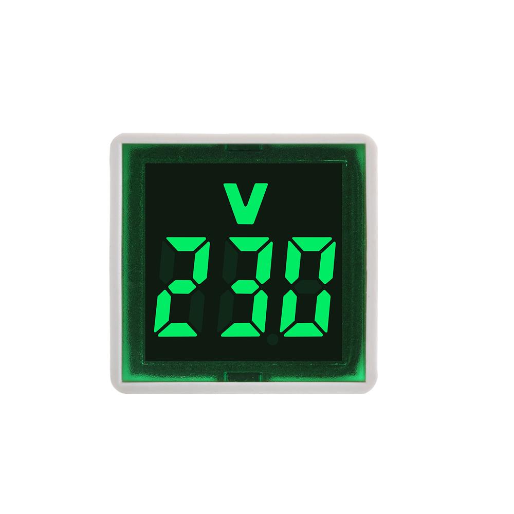 AC 220V 50~500V LED Digital AC Voltmeter Indicator Led Lamp Square Voltage Measuring Instruments Signal Light Module
