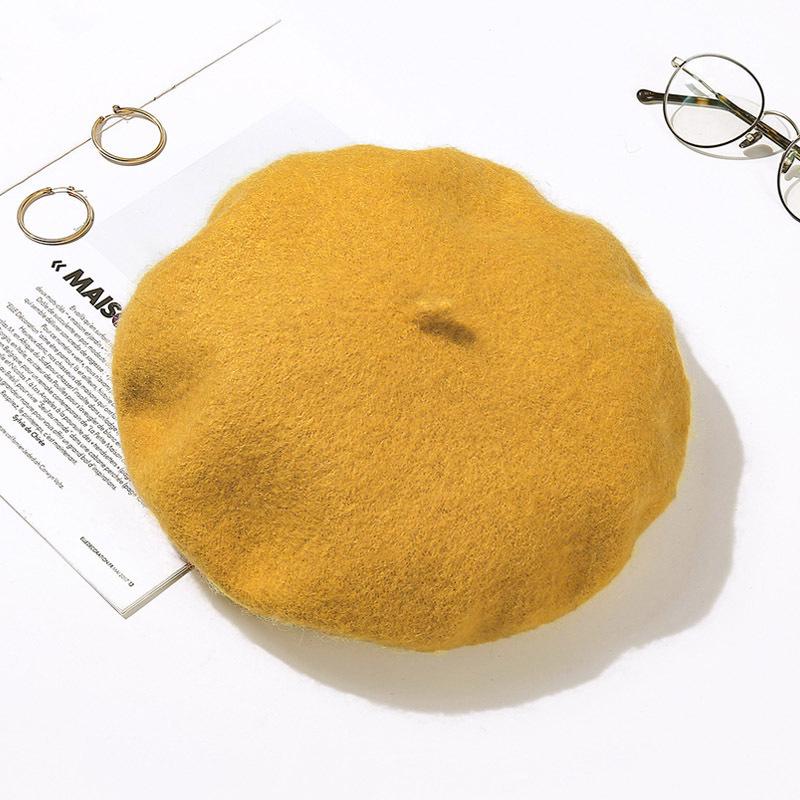 Women's Retro Wool Beret - Autumn/Winter Korean Style Pumpkin Painter Hat