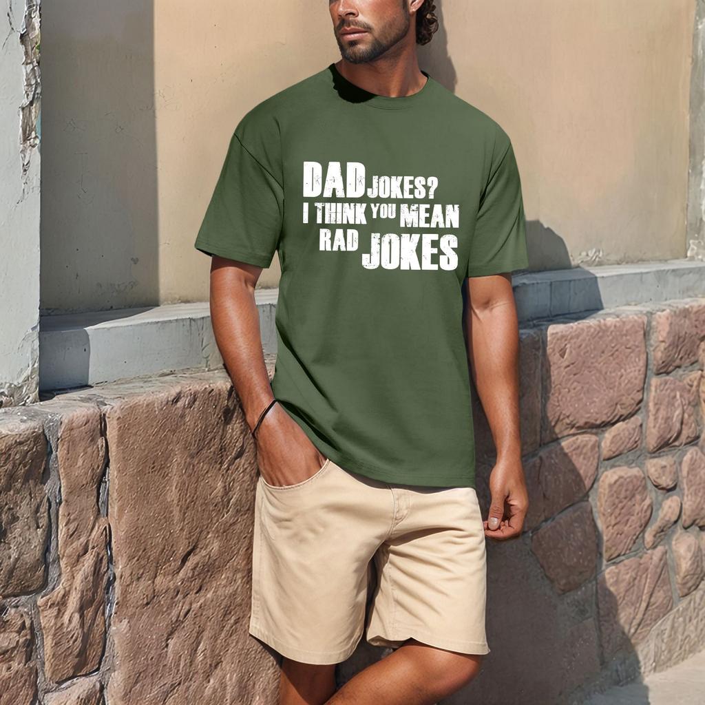 Men's Popular T-shirt Printed Round Neck Short Sleeve T-shirt