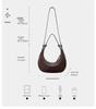 2026 Retro Crescent Hobo Bag: Versatile, Large-Capacity, Vegetable-Tanned Leather Shoulder and Crossbody Bag for Women
