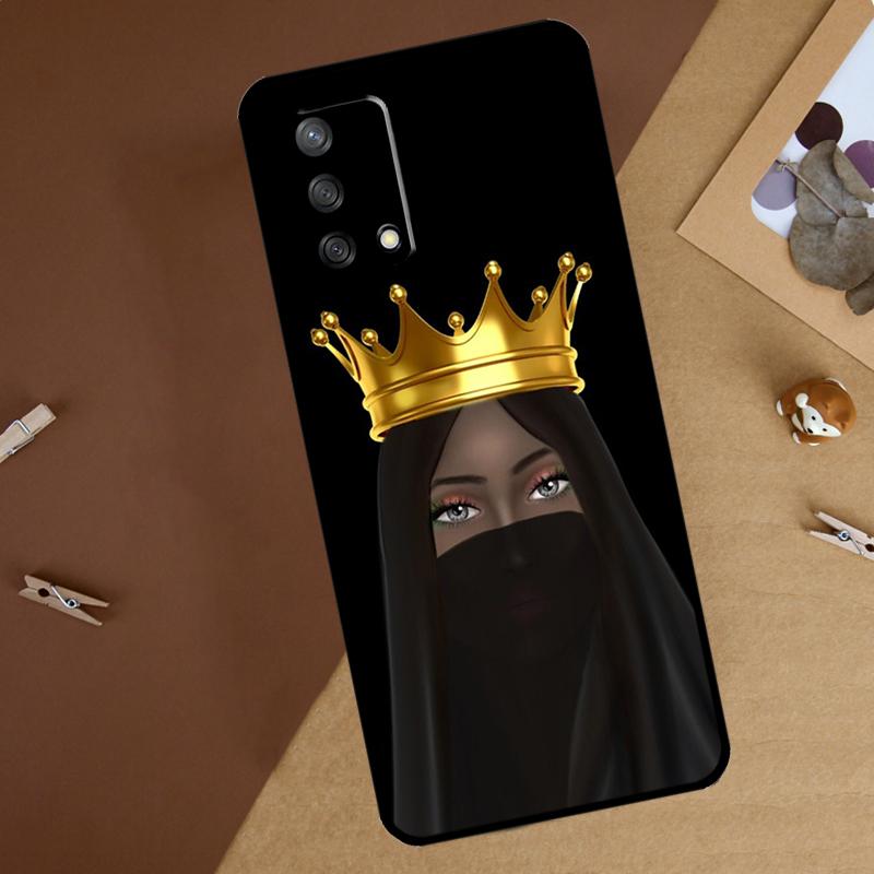 Niqab queen Islamic muslimah woman For Oppo A80 A60 A40 A74 A94 A54 A18 A38 A58 A78 A98 A16 A76 A96 A15 A57S A17 A77 Phone Case