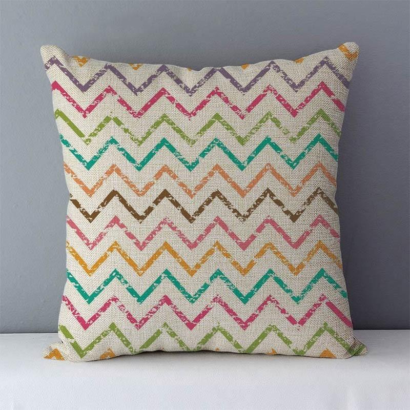 Quality Cozy Popular Geometric Couch Cushion Cover Home Decorative Pillows 45X45Cm For Bed Seat Back Cushions Bedding Pillowcase
